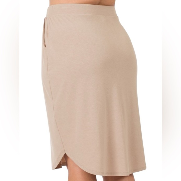 Women’s Mocha Plus Tulip Hem Drawstring Skirt With Side Pockets New 3X - Picture 2 of 8